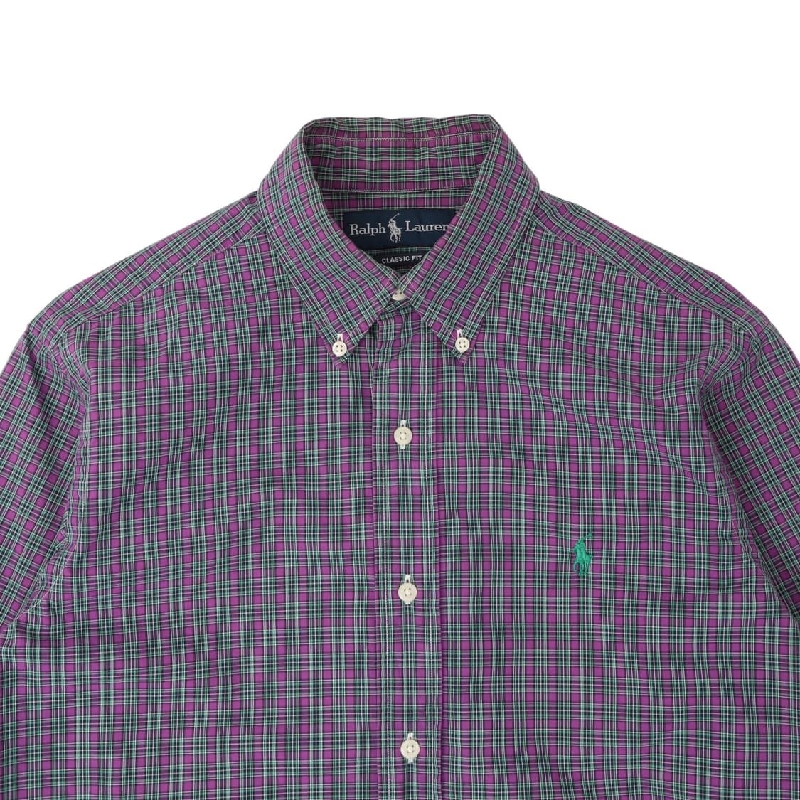 폴로 랄프로렌 퍼플 체크 클래식핏 셔츠 상품이미지2