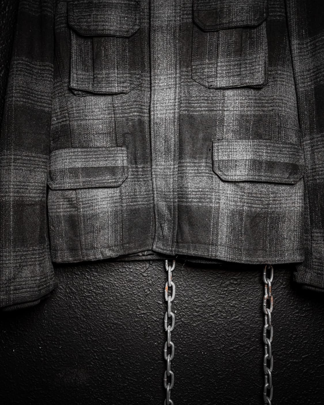 EVOLUTION – Gray Check Hooded Jacket 상품이미지4