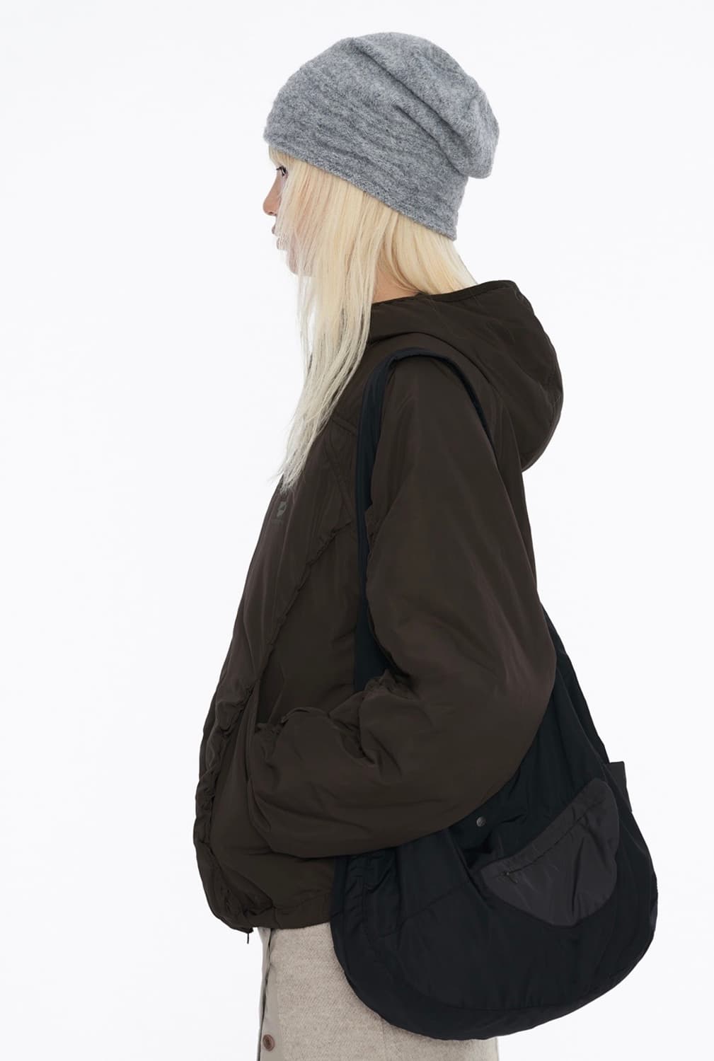 웰빙익스프레스 오버사이즈 비니 그레이 상품이미지2