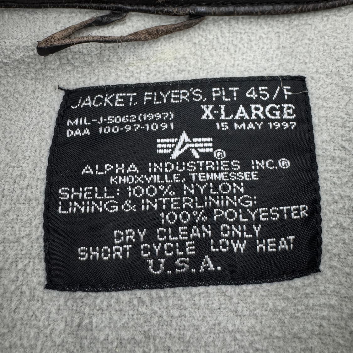 알파인더스트리 90s 레더카라 CWU-45P 항공 자켓 상품이미지8