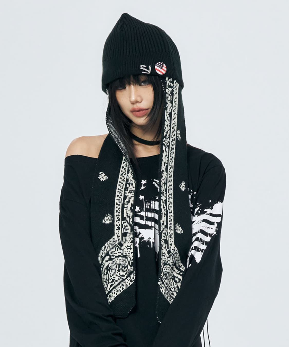 스키즘인듀싱 반다나 트래퍼 비니 상품이미지1