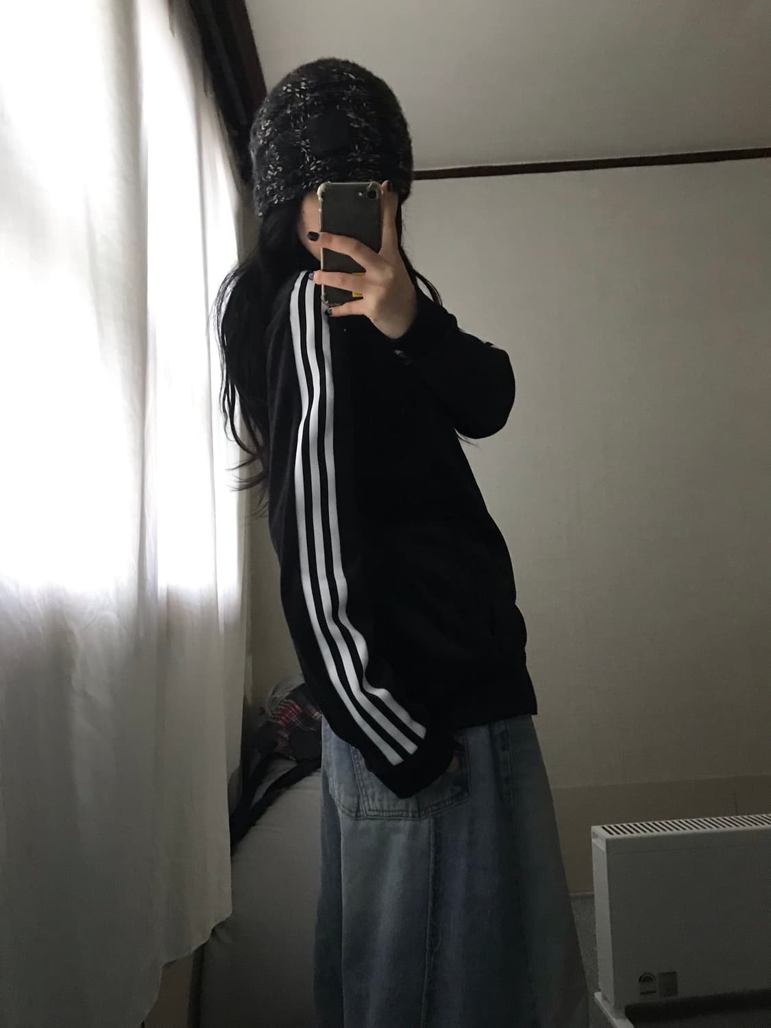 아디다스 블랙 벨벳 투웨이 져지 상품이미지3