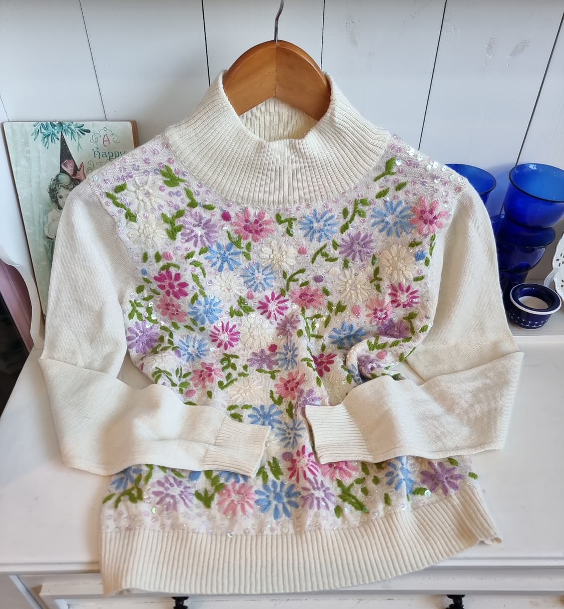 플라워 자수 니트 상품이미지3