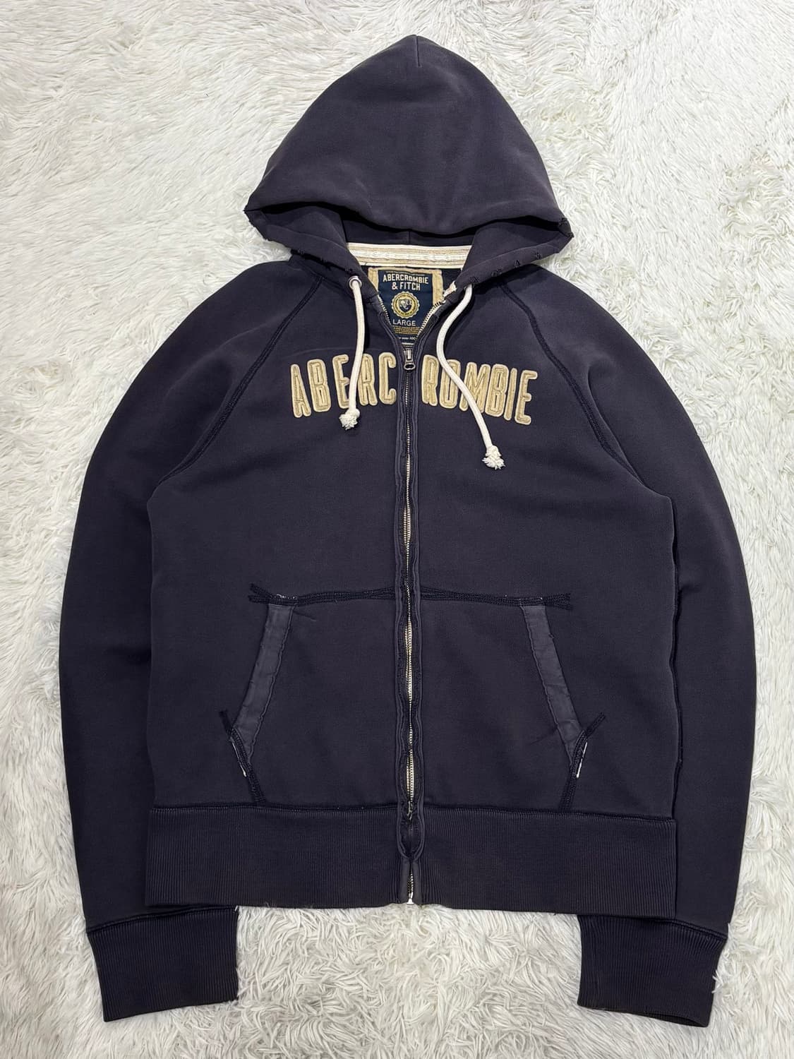 아베크롬비 스펠로고 헤비스웻 후드집업 상품이미지3
