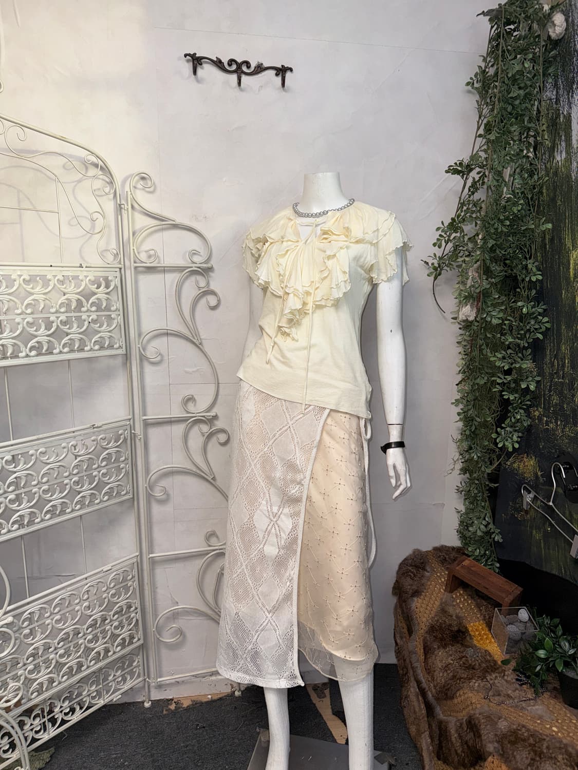 Ralph Lauren ivory ruffle cotton blouse 상품이미지8