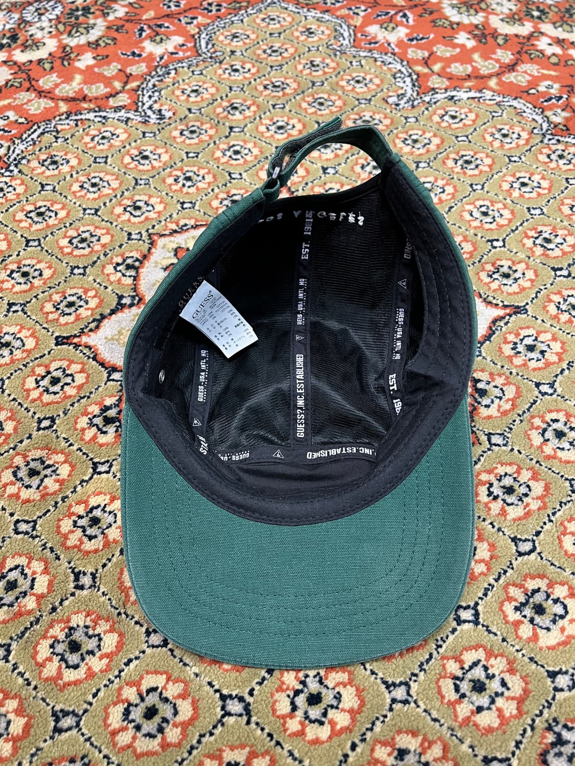 [FREE] Guess 게스 그린 빈티지 캠프캡 상품이미지3