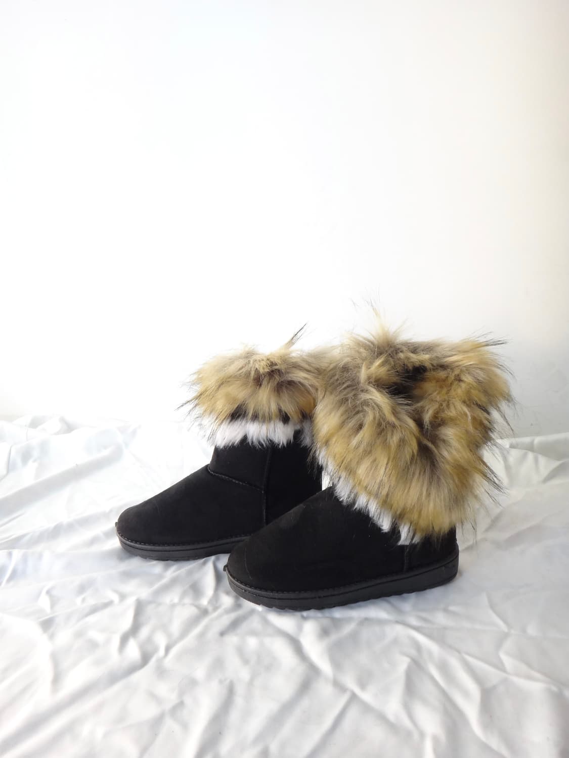 Mix color fur winter boots 상품이미지1