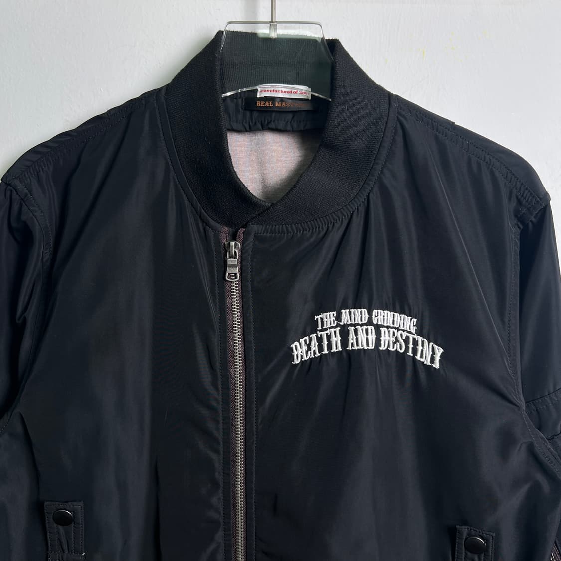 Real Master 블랙 스컬 ma-1 항공점퍼 L 상품이미지4