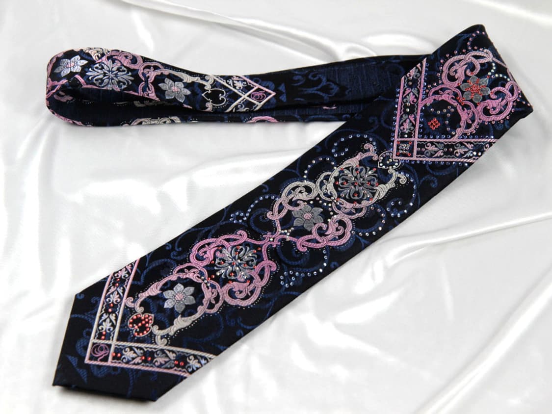 레노마 8.9cm S등급 큐빅 가득 고가라인 명품 넥타이 상품이미지3