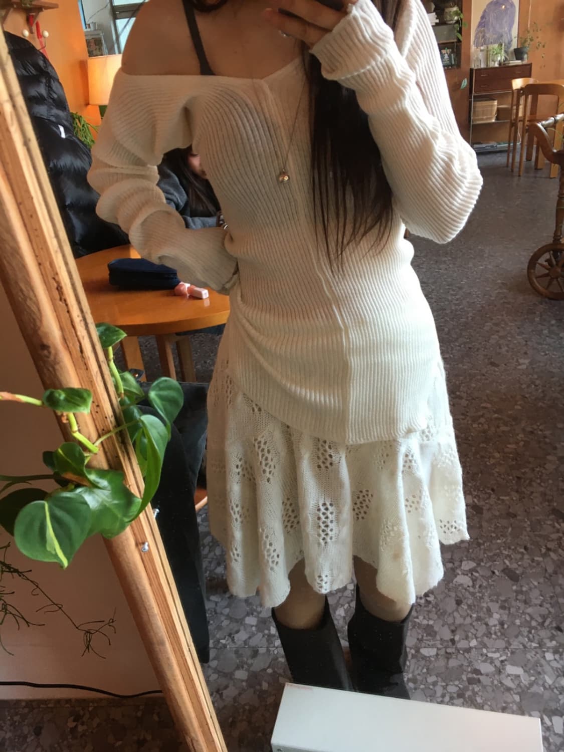 당일배송) 아워캐비넷  bohem knit skirt 상품이미지3