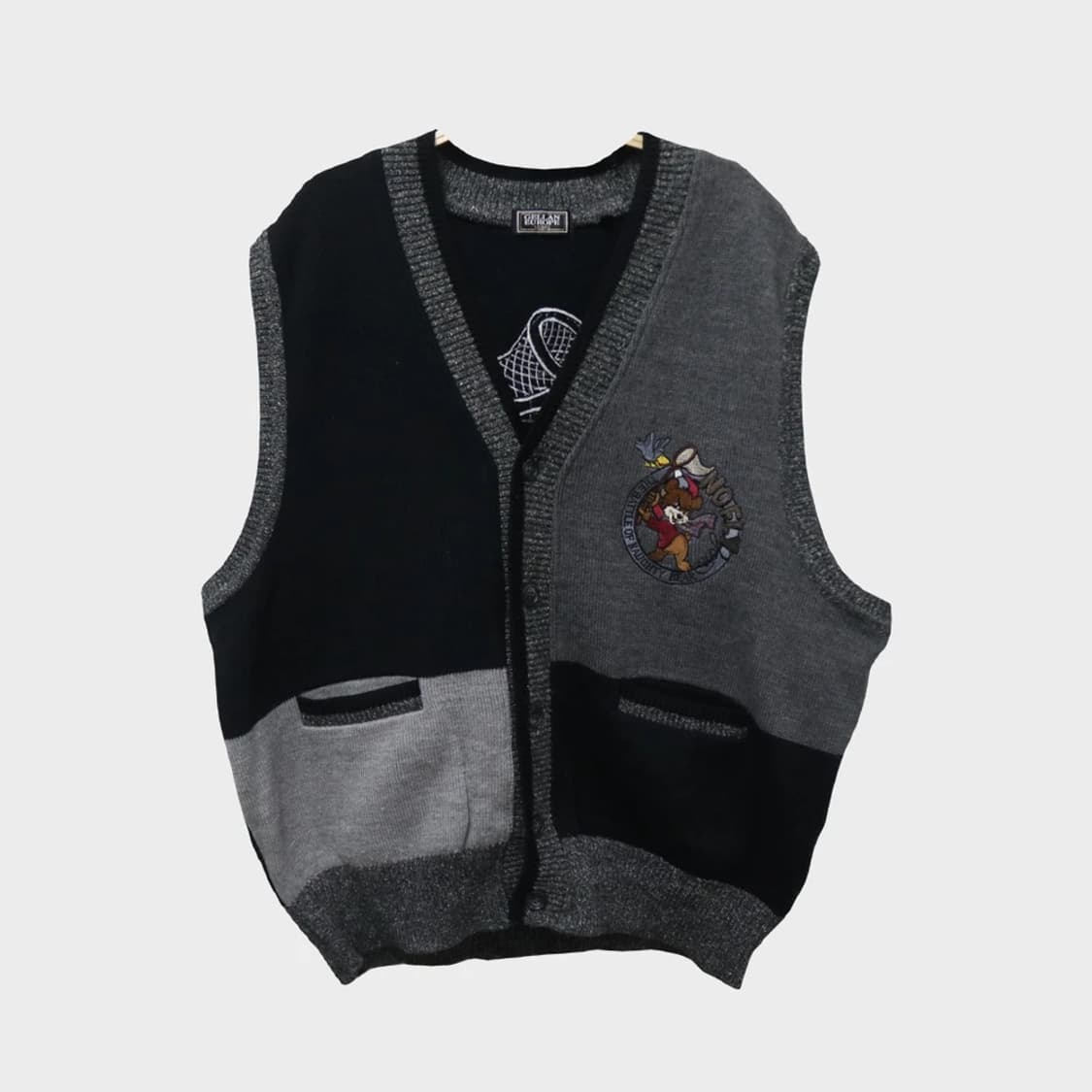 GELLAN EUROPE  Y2K 자수 울 혼방 니트베스트 64215 상품이미지2