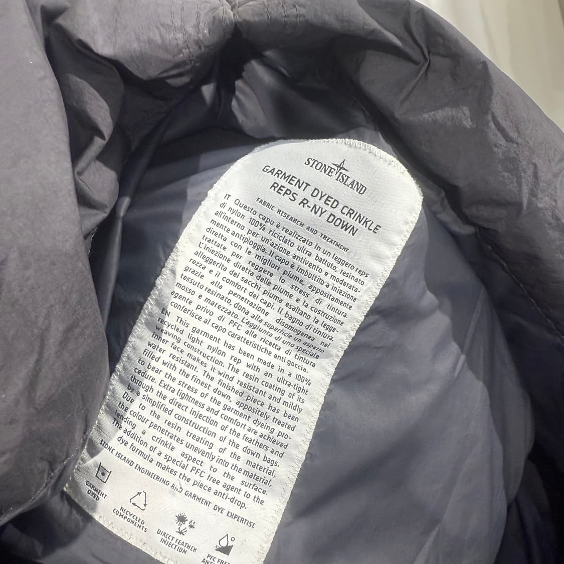 (L) 스톤아일랜드 크링클랩스 롱패딩 상품이미지5