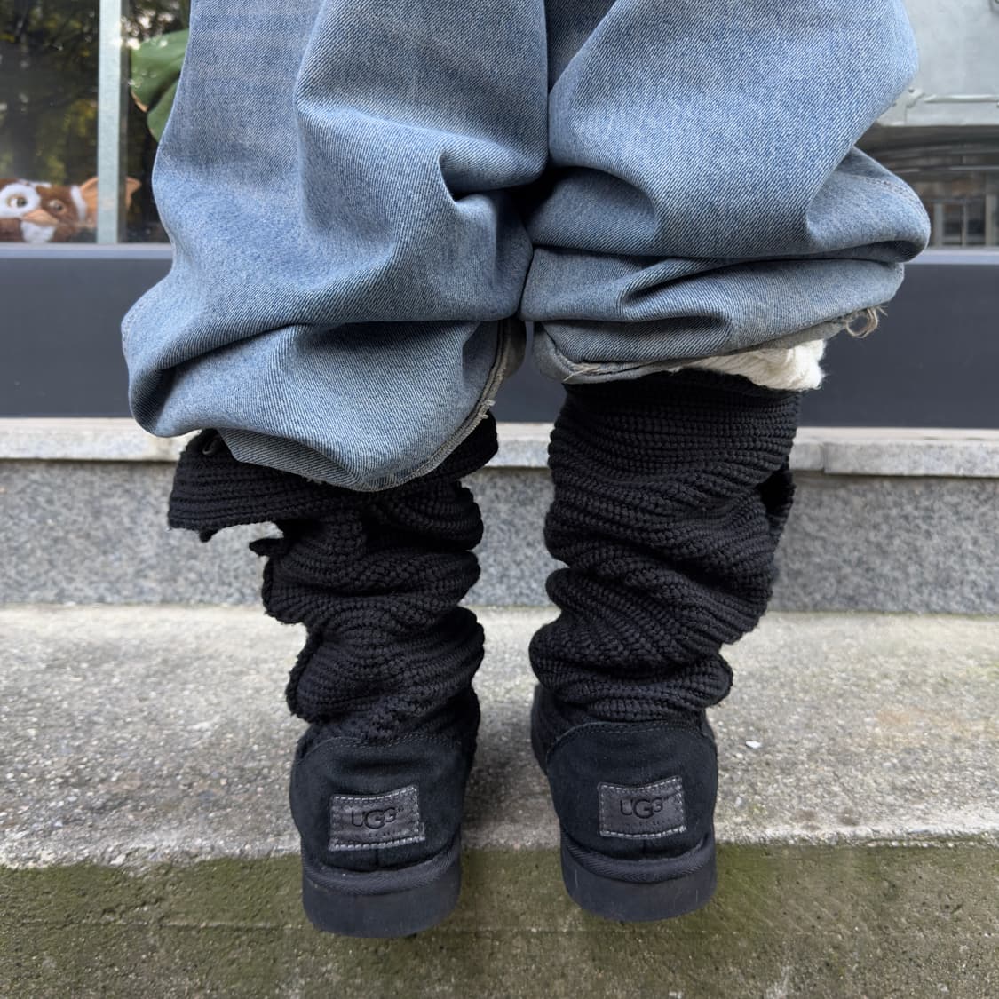 2000s Y2K 니트 카디 어그 부츠 상품이미지6