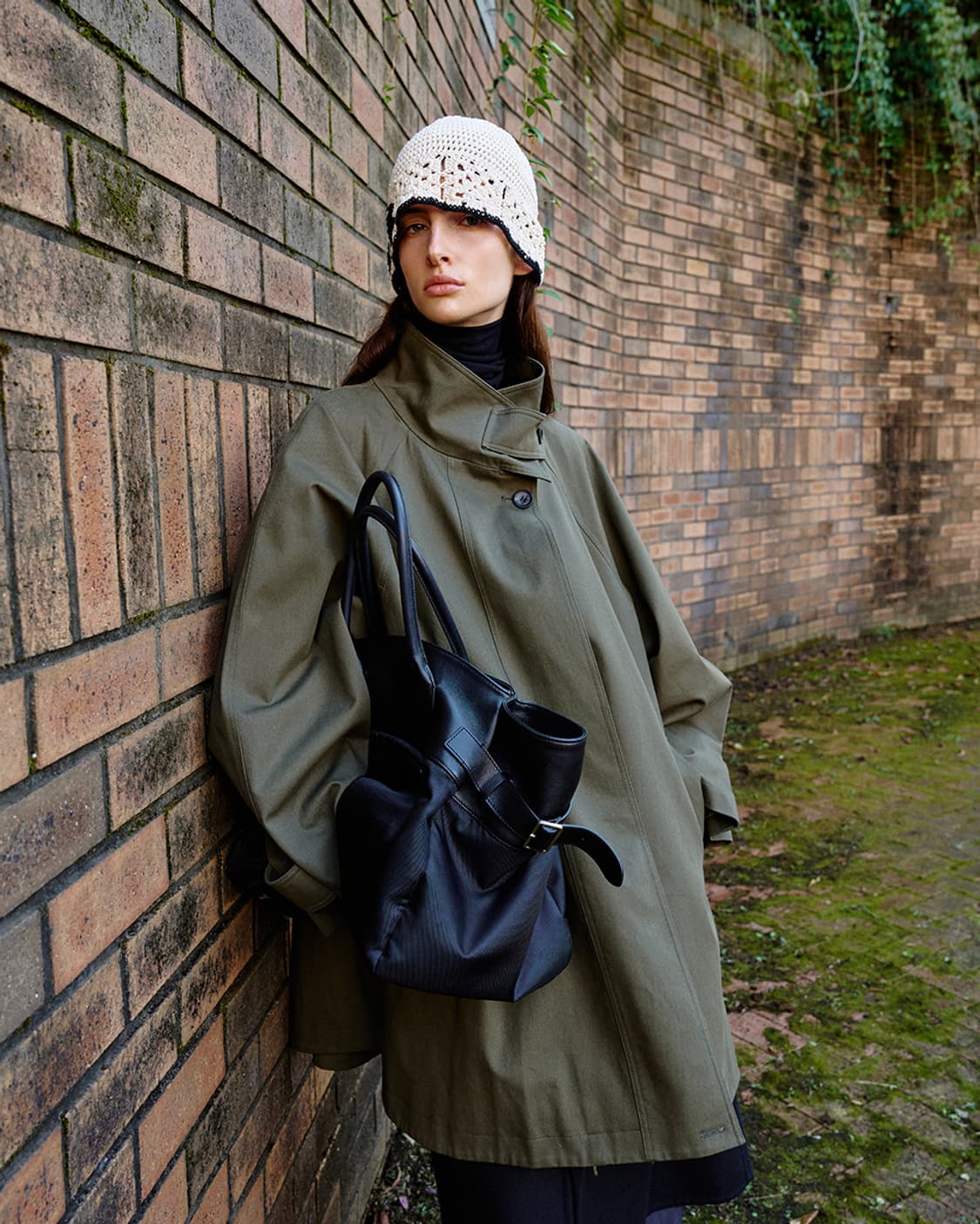 위메농 카키 트렌치 자켓 상품이미지1