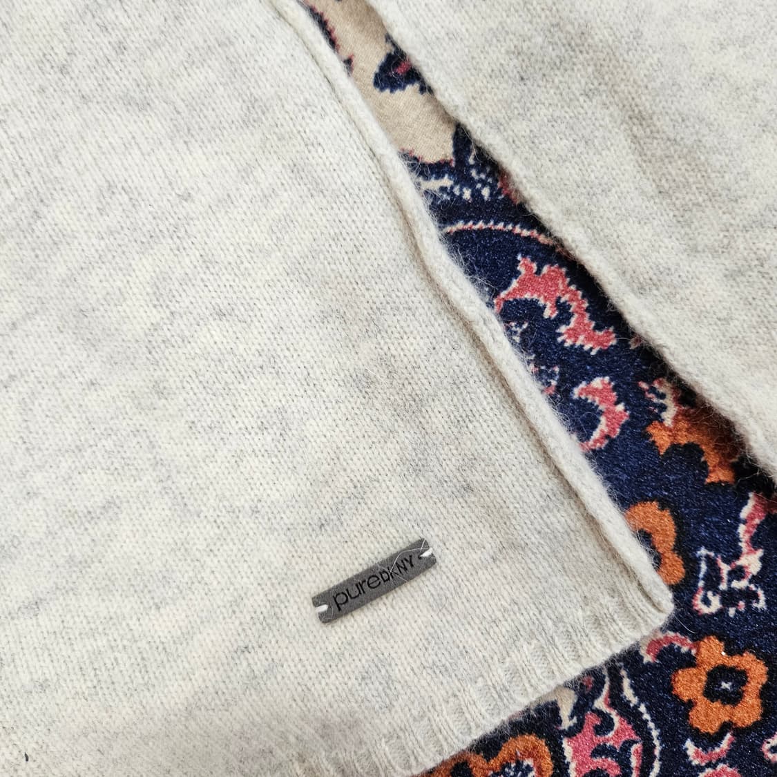 DKNY 투웨이 집업 후드 니트 스웨터 M size 상품이미지4