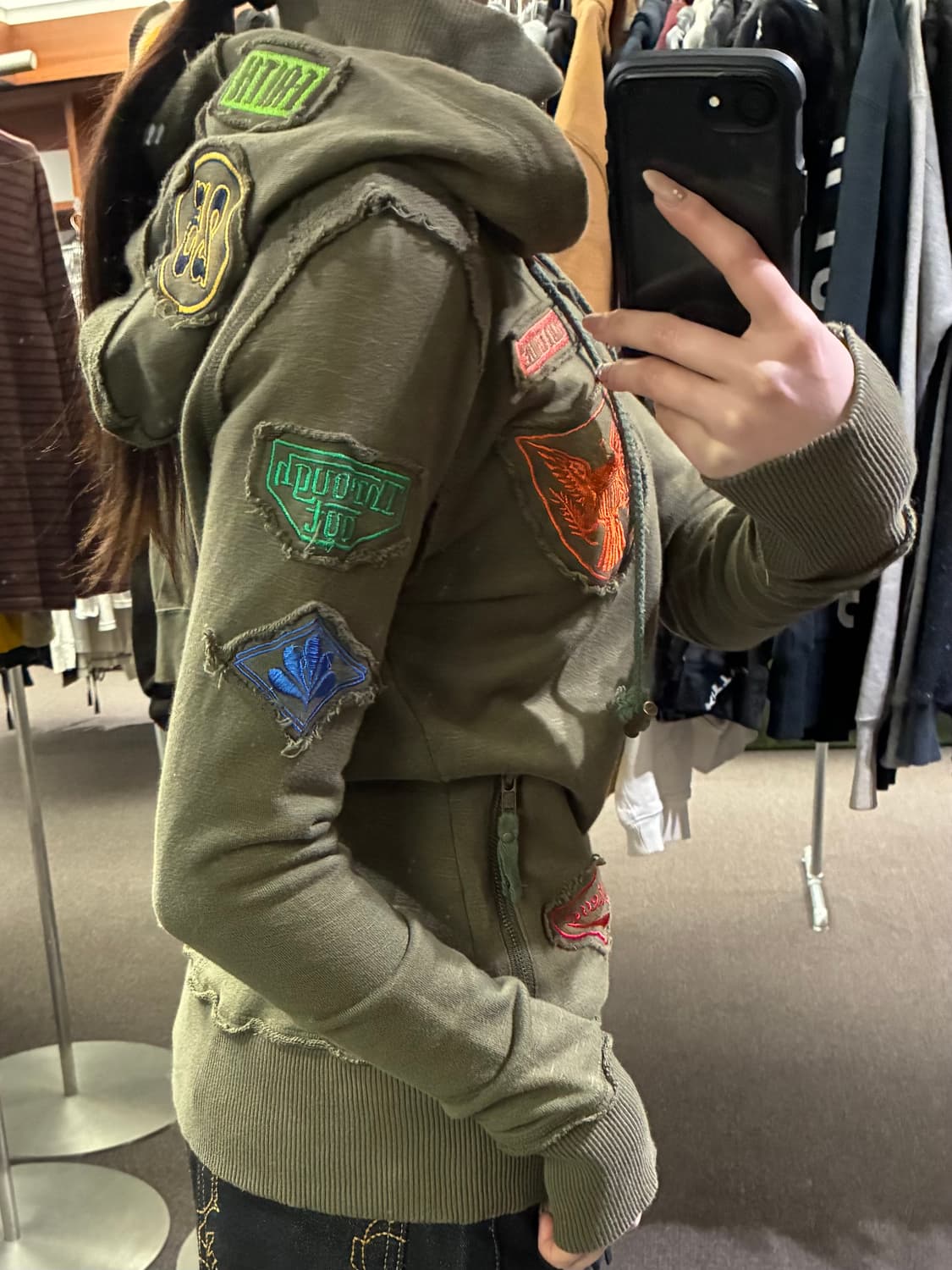 M)Maria 빈티지 패치 후드집업 상품이미지4