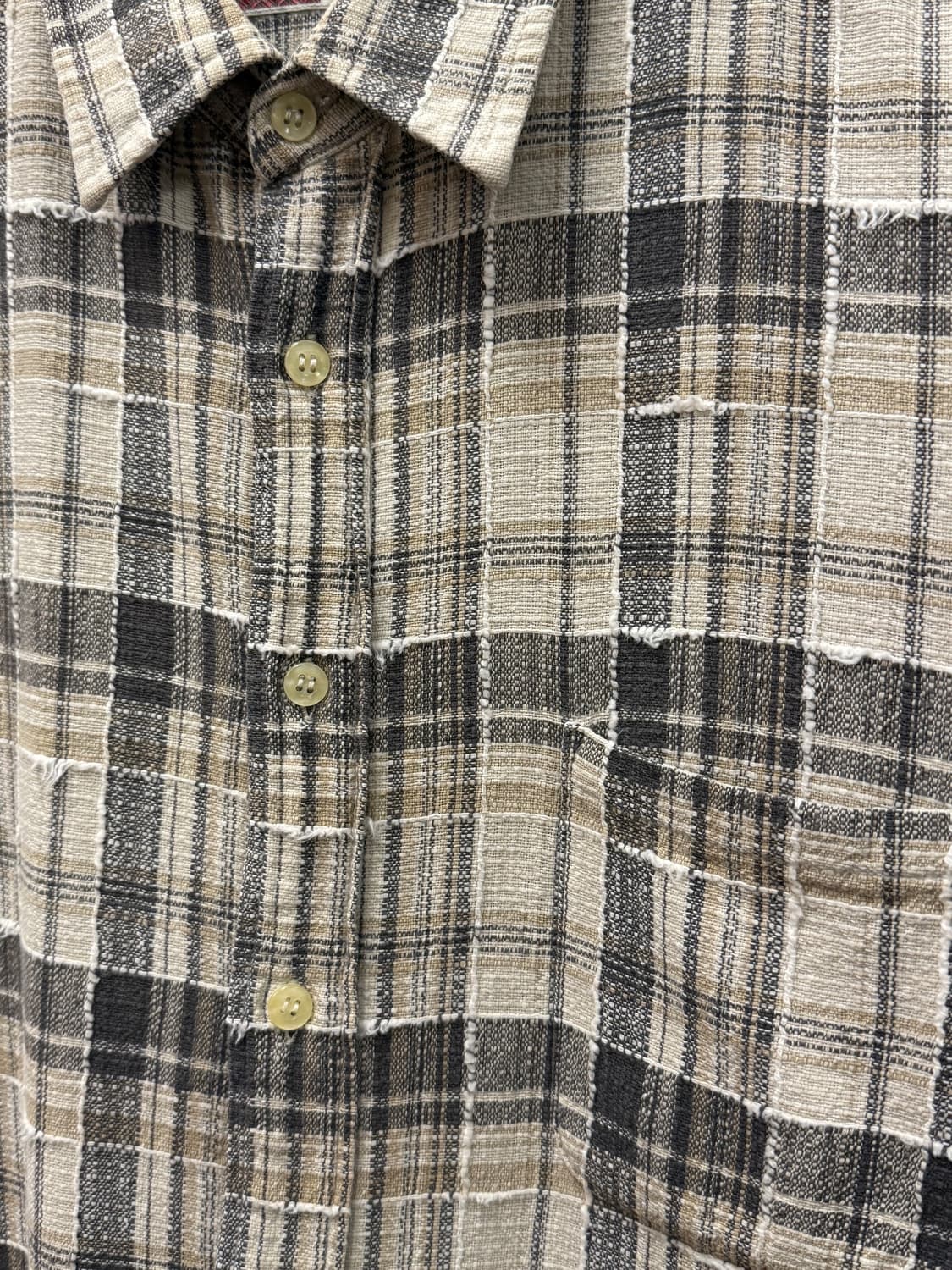 L) 90s JAPAN McGREGOR Textured Plaid Fla 상품이미지3