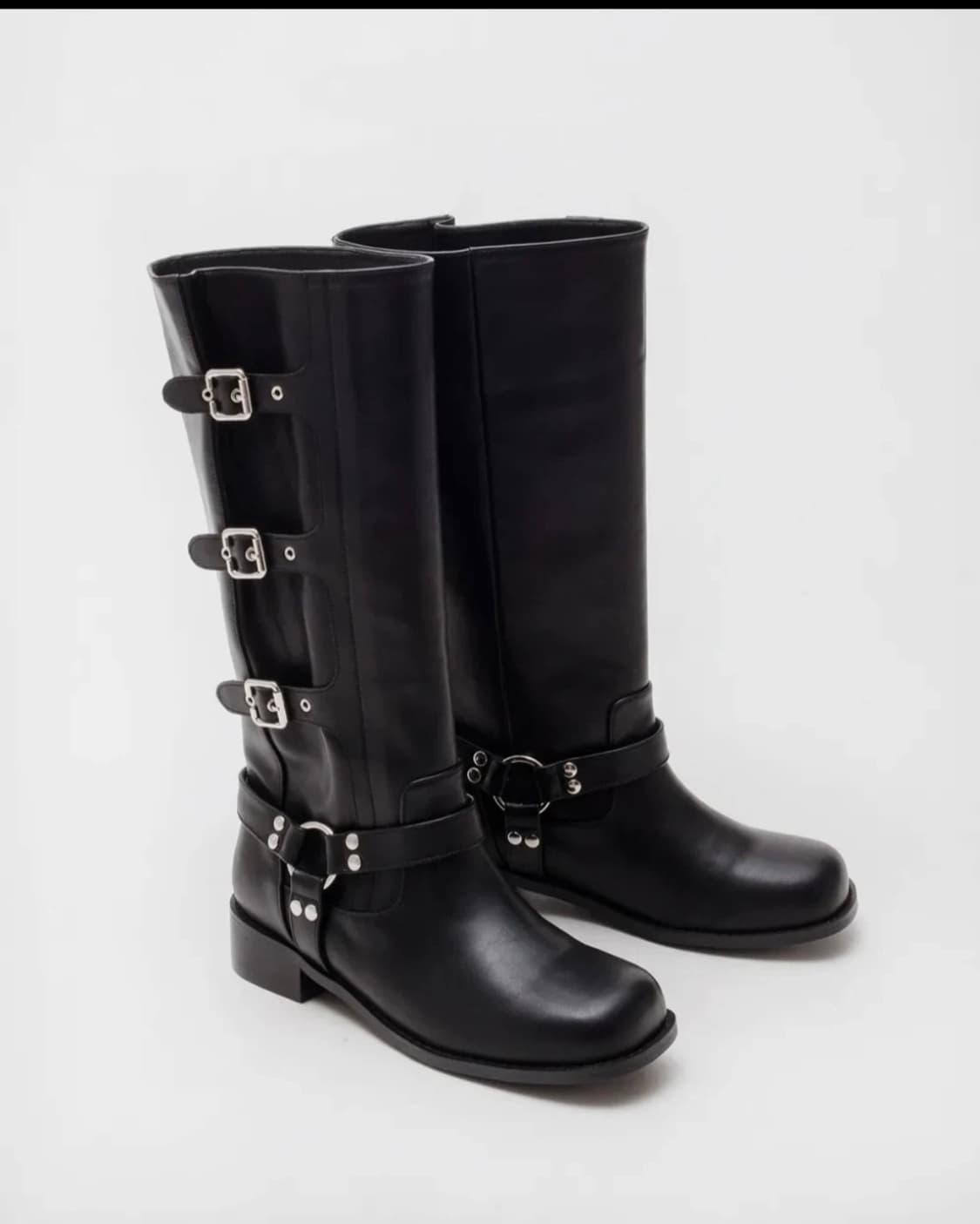 타크트로이메_ Accent 액센트 원형 메탈 바이커 부츠 상품이미지2