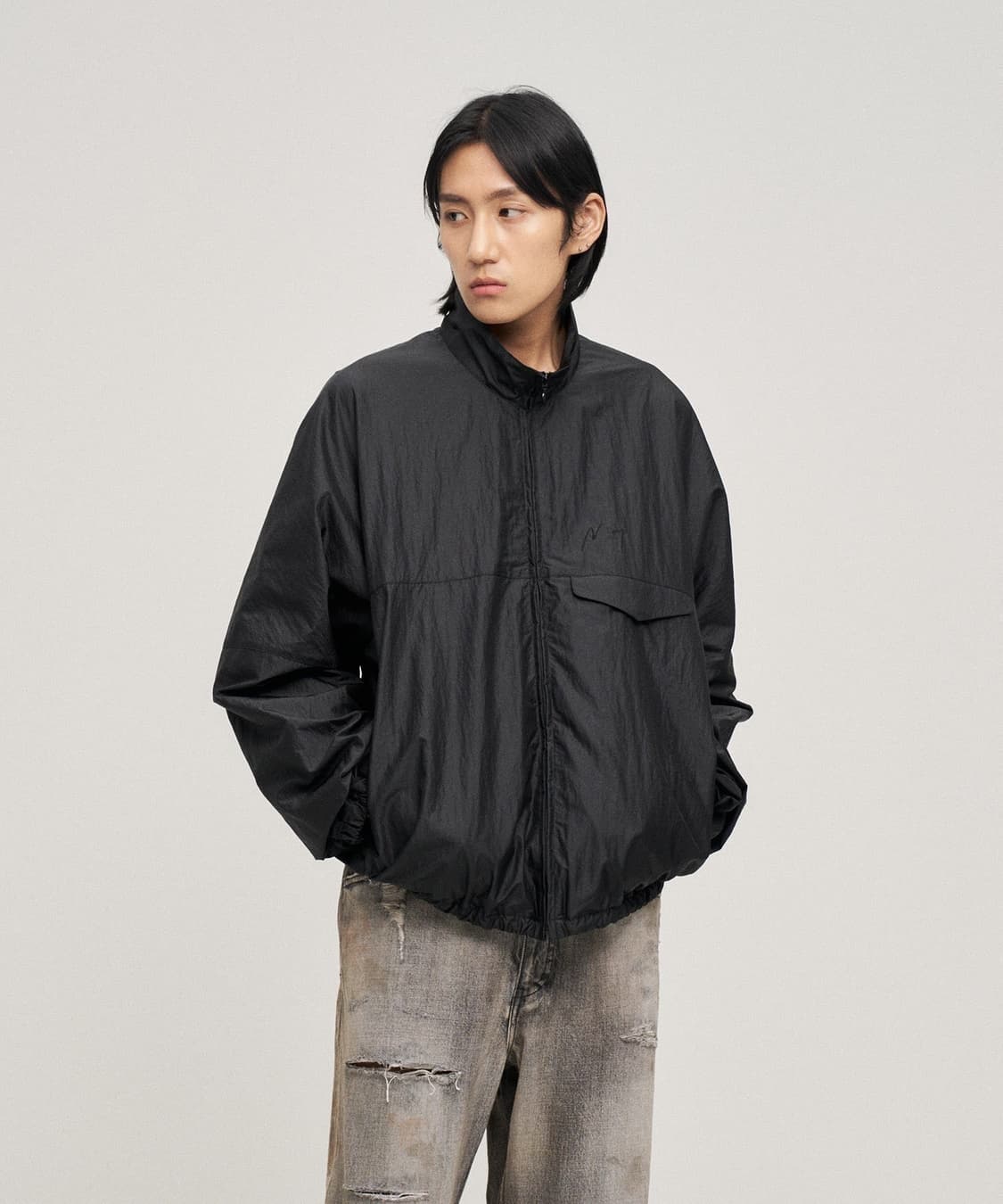 Ancellm 안셀름 기모노 블루종 자켓 블랙 상품이미지2