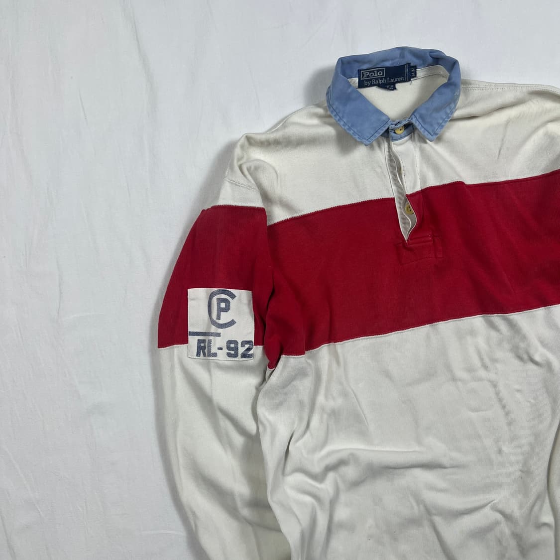90’s 92년도 폴로랄프로렌 cp92 로고 피케셔츠 상품이미지3