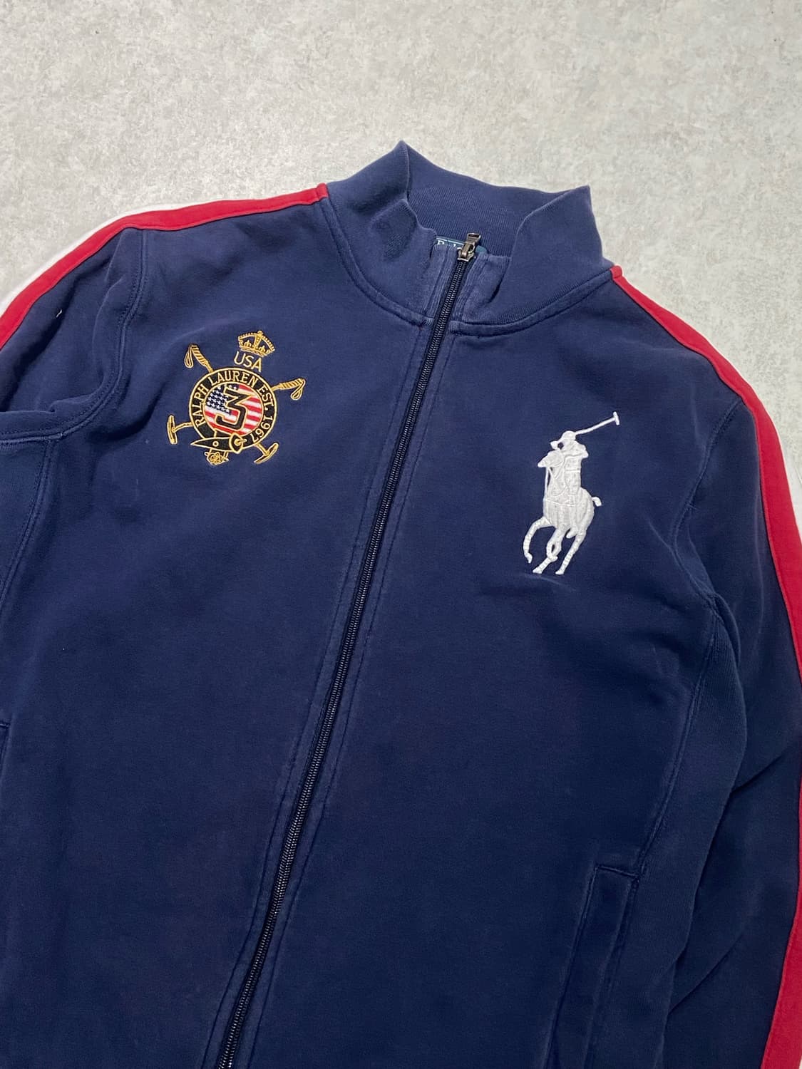 폴로 랄프로렌 빅포니 USA 네이비 집업 상품이미지2