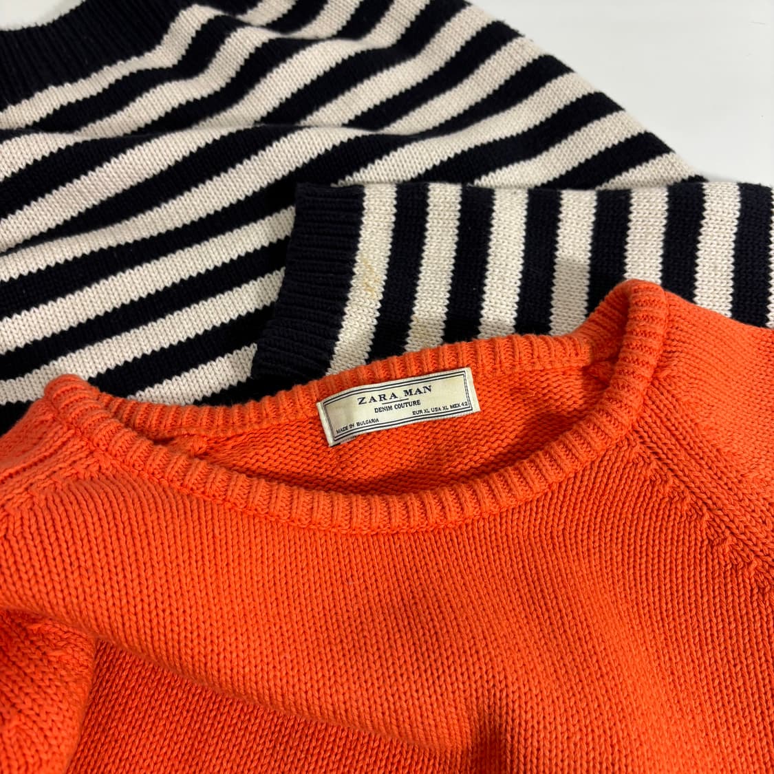 L 자라 스트라이프 면 니트 상품이미지4