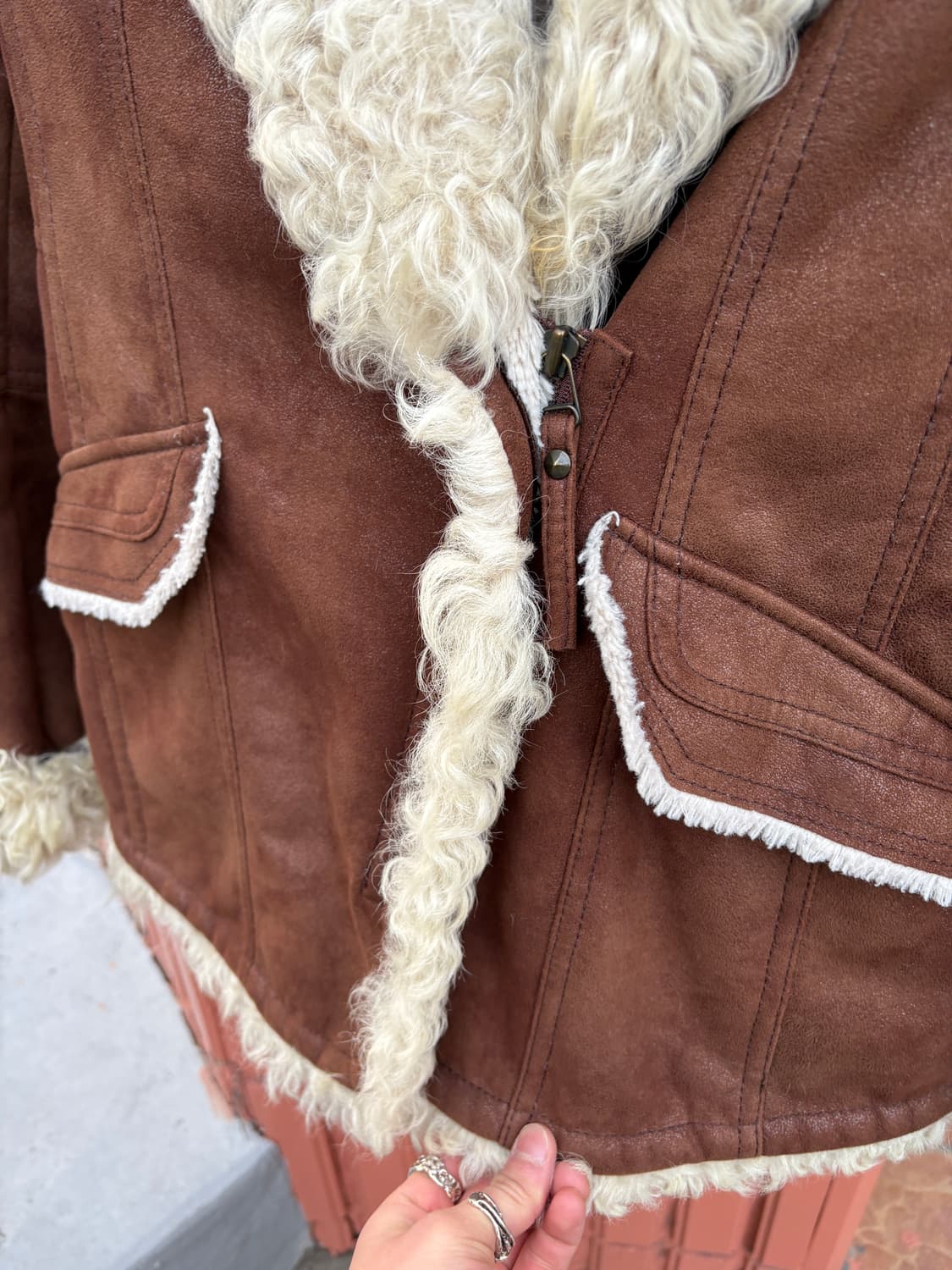 Vintage 양털 무스탕 상품이미지3