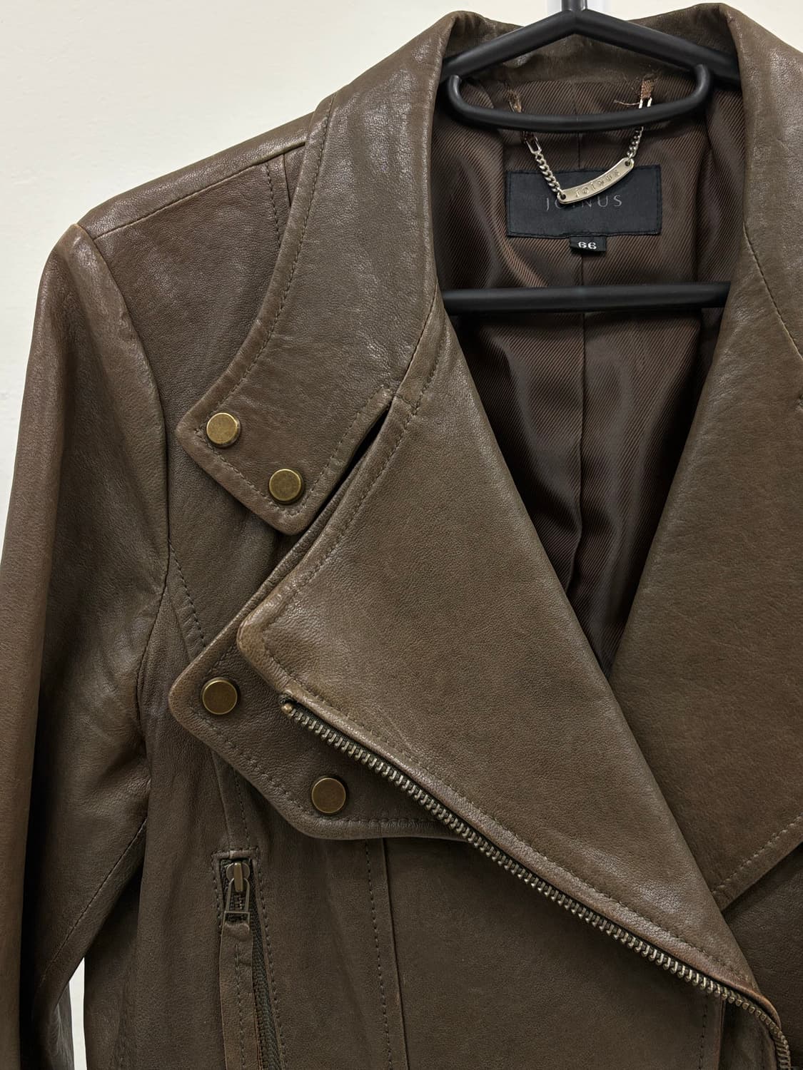 빈티지 브라운 리얼 레더 자켓 락시크 상품이미지7