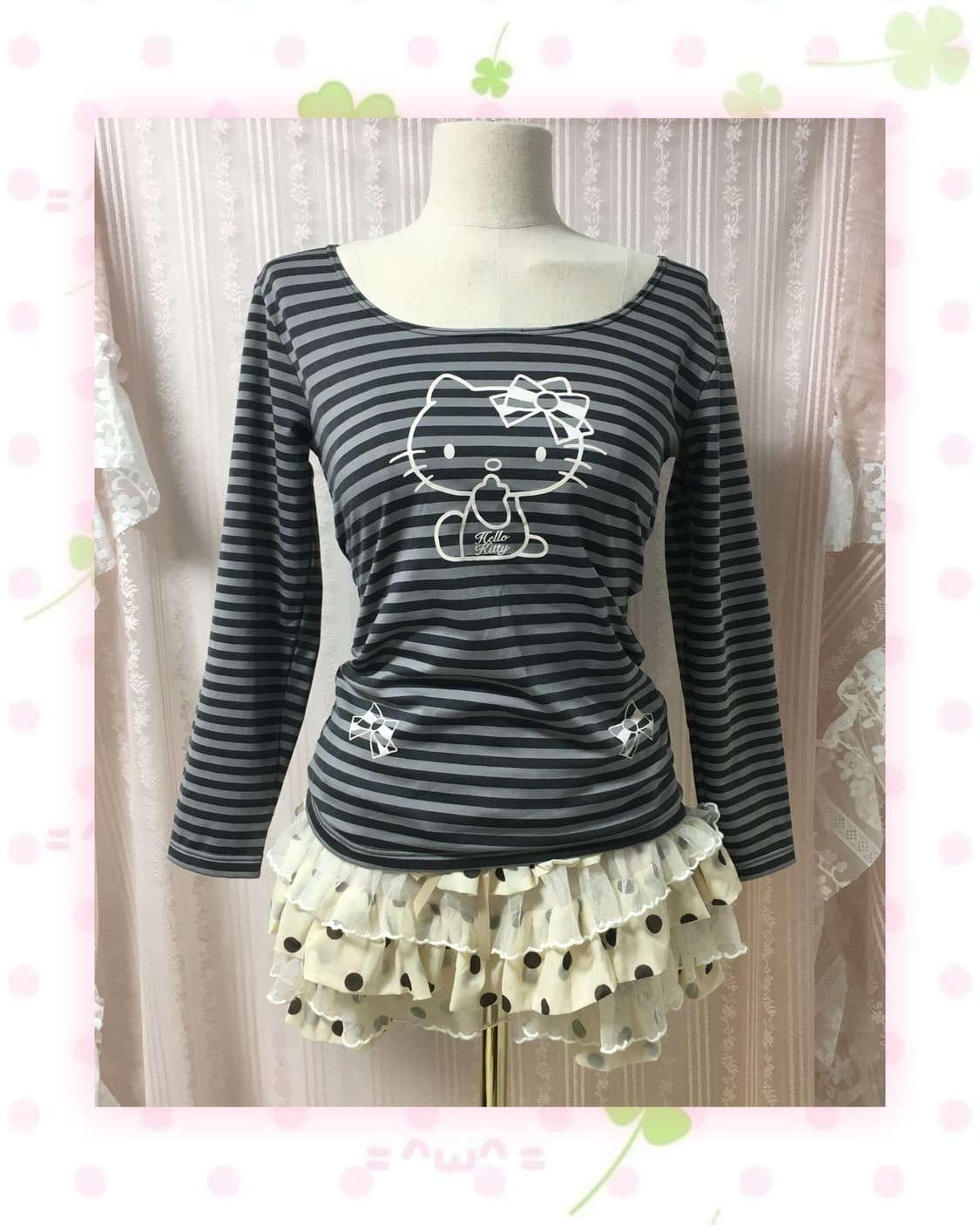 헬로키티 스트라이프 슬리브 상품이미지1