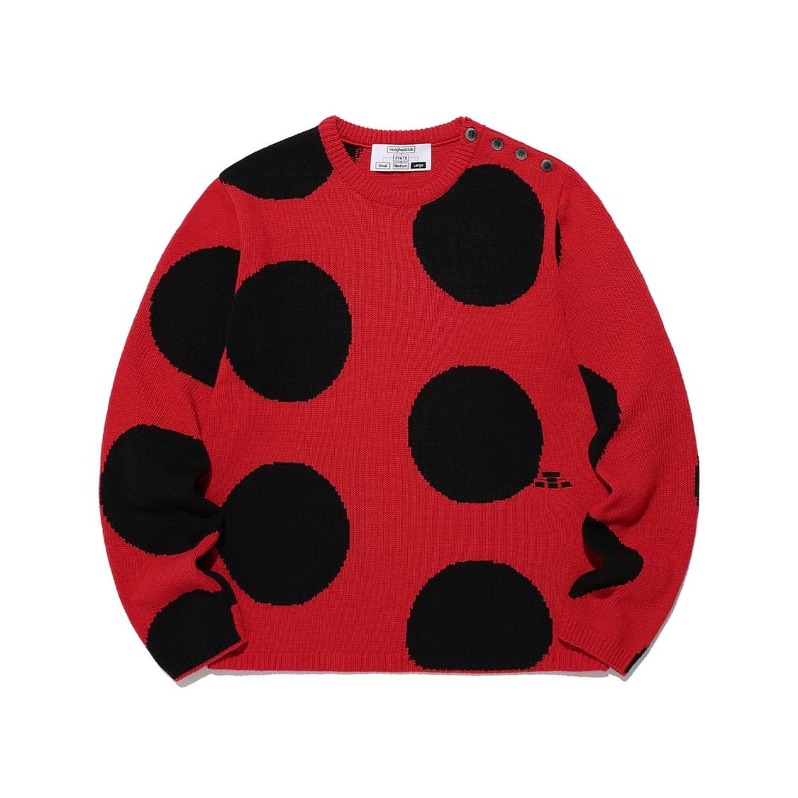 나고클/파츠 도트 롱슬리브 니트 상품이미지1