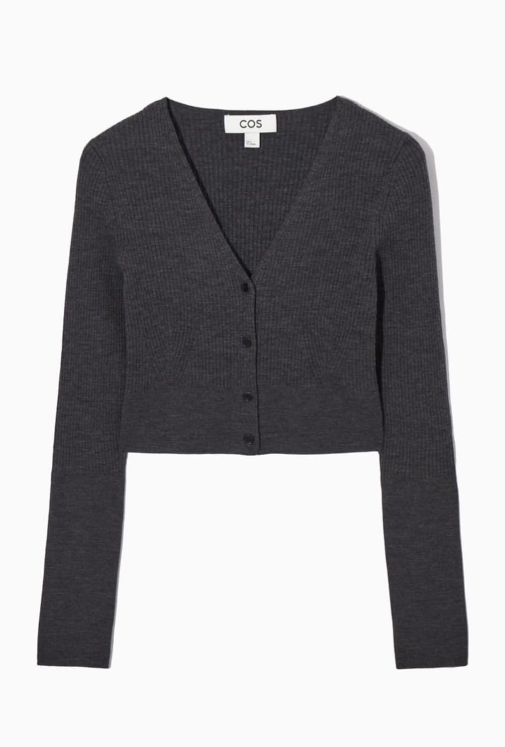 COS 코스 리브드 니트 메리노 울 가디건 상품이미지1