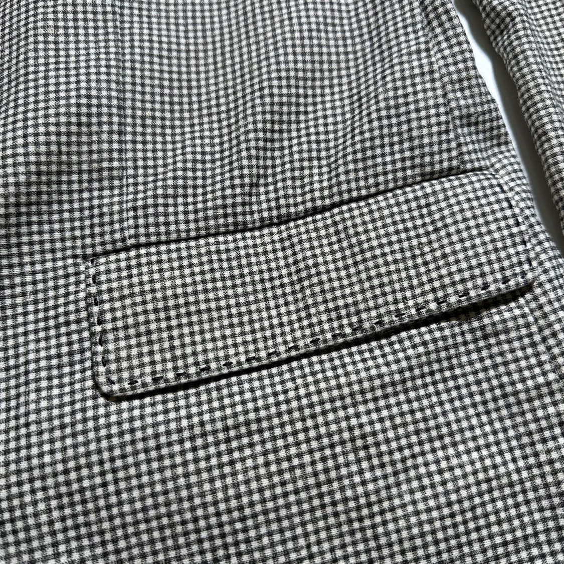 (새상품) Roliet 카라리스 린넨 코튼 체크 자켓 상품이미지5