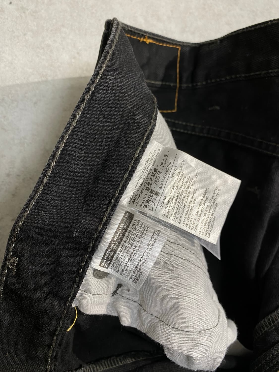 [38] Levi's 505 리바이스 블랙 루즈핏 데님팬츠 상품이미지7