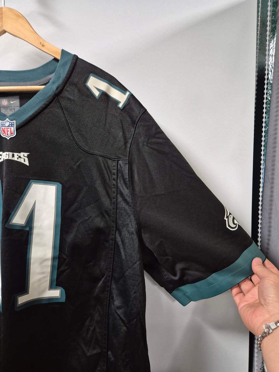 *무배*나이키 NFL 필라델피아 이글스 웬츠 11번 XXL 블랙 져지 상품이미지3