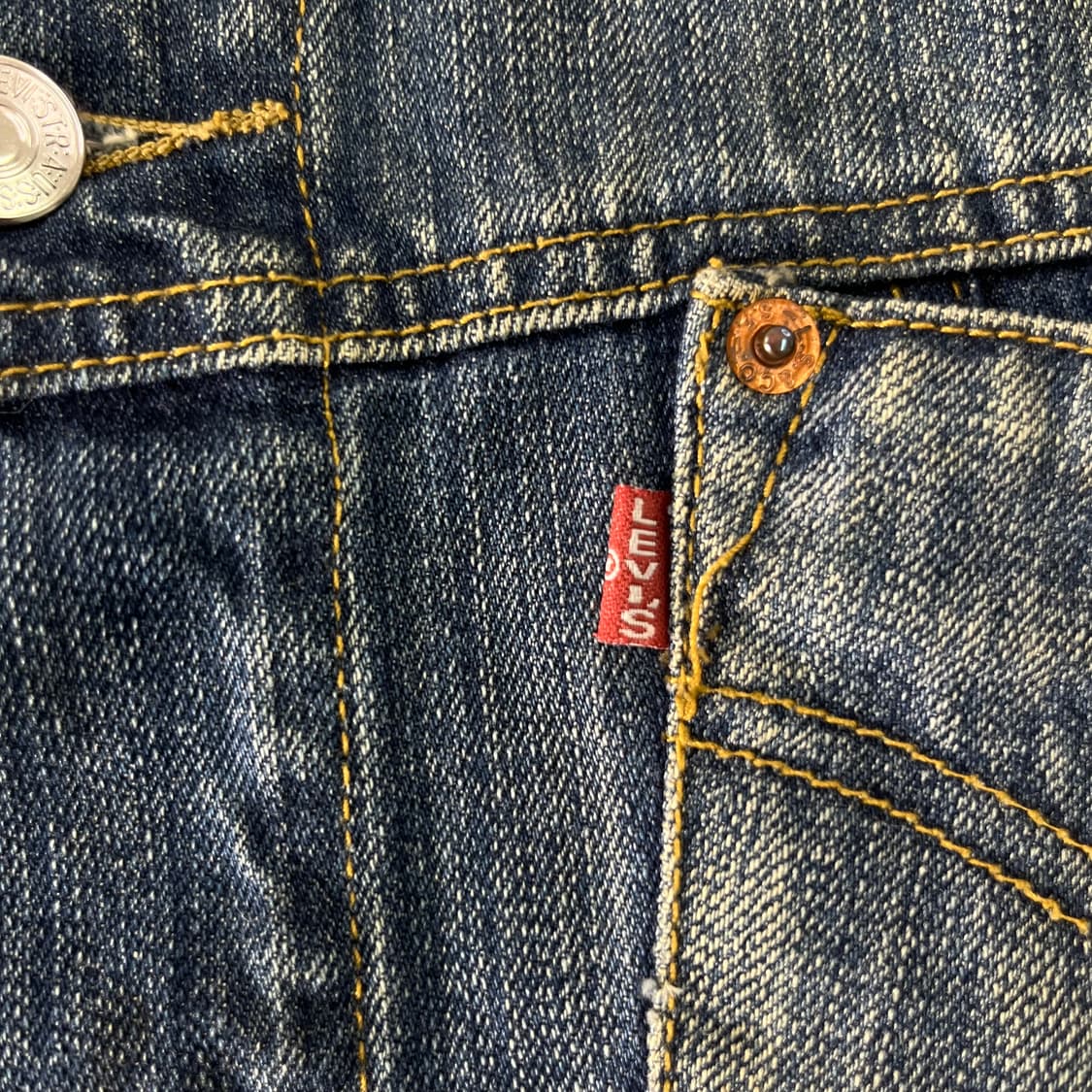 W 95 리바이스 USA 501 데님 트러커 자켓 상품이미지4