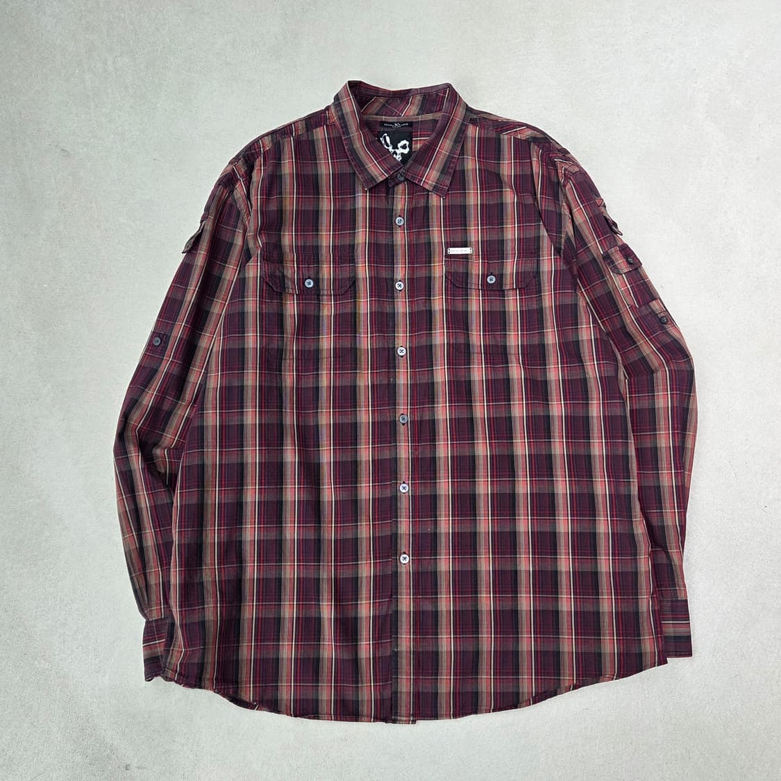 마크에코 펑크자수 체크셔츠 s09137 상품이미지1