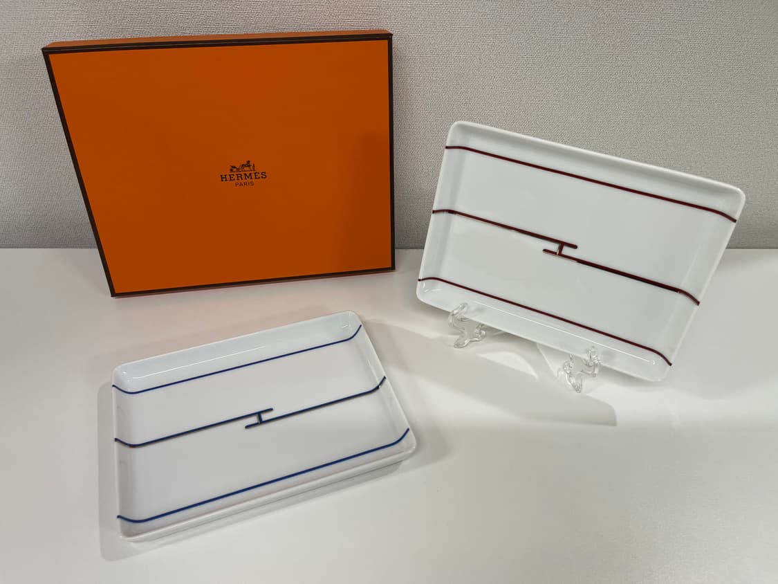 에르메스 리듬 블루 스퀘어 플레이트 1P HERMES 상품이미지1