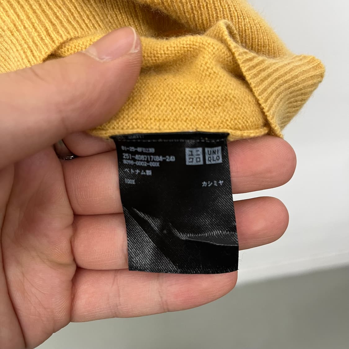 캐시미어 100% v넥 니트 여xl 상품이미지4