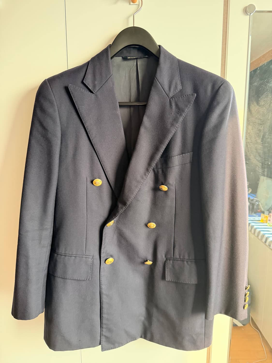 폴로 네이비 금장 더블 자켓 L 상품이미지1