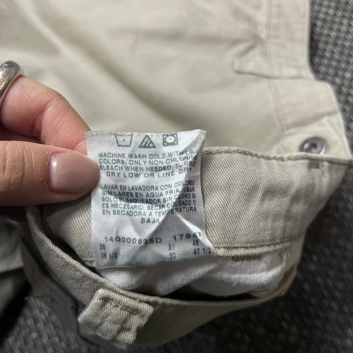 (34) 랭글러 연베이지 카고 데님 팬츠 상품이미지4