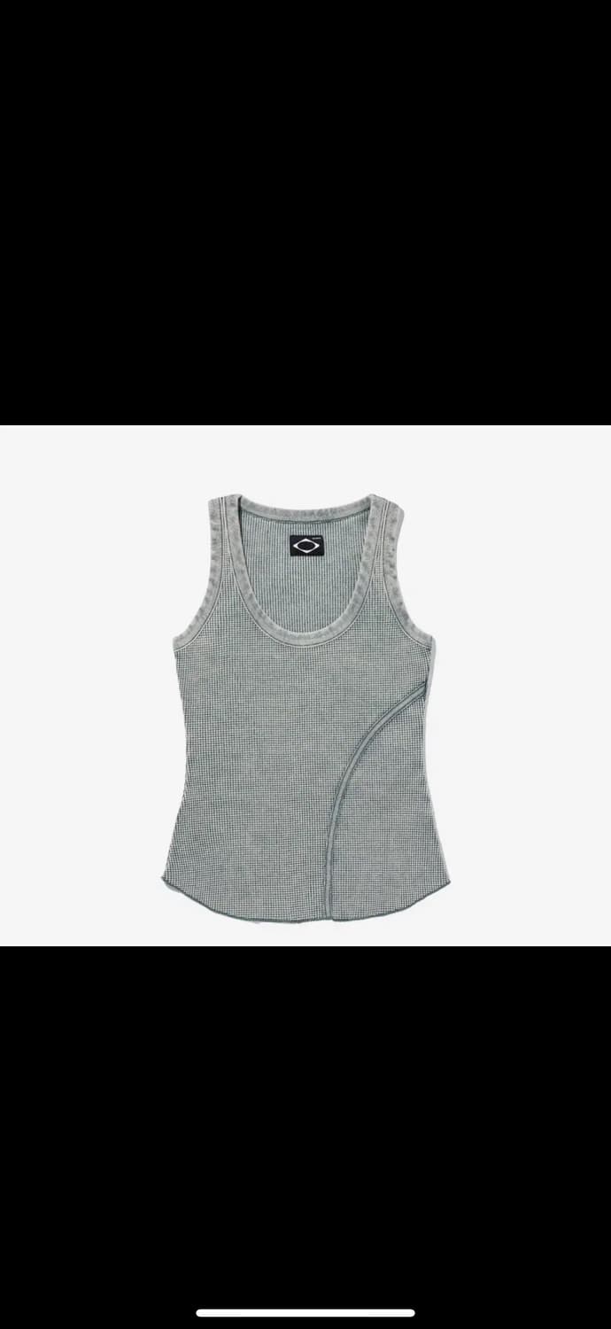 미스치프 레이어드 와플 후드 세트 블리치드 카키 S 상품이미지3