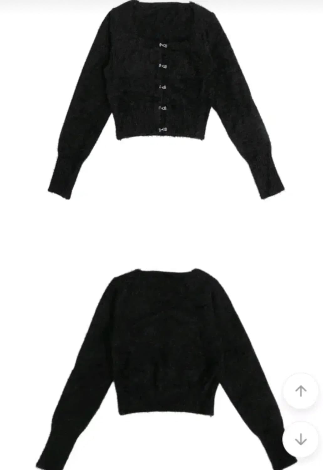 스퀘어 앙고라 니트 블랙 보헴서 쓰리타임즈 스컬프터 플노팔 상품이미지2