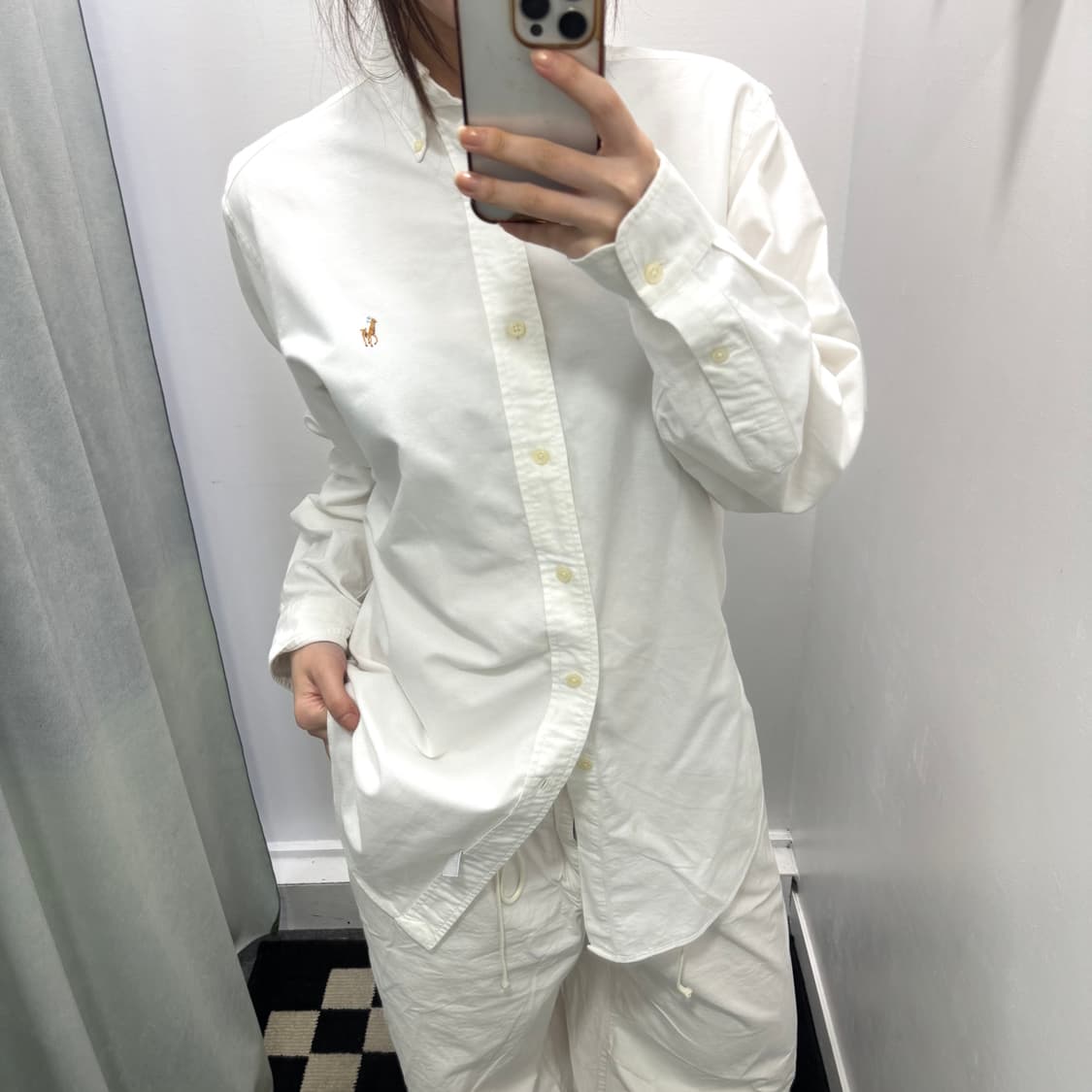 폴로 화이트 코튼 셔츠 상품이미지2