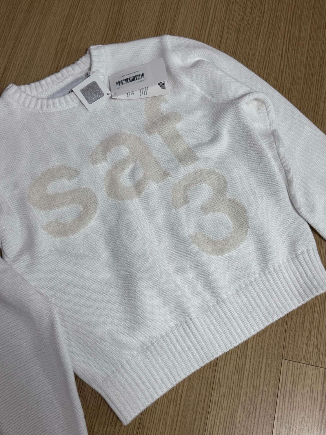 사파리스팟 1/2 니트 화이트 새상품 상품이미지1