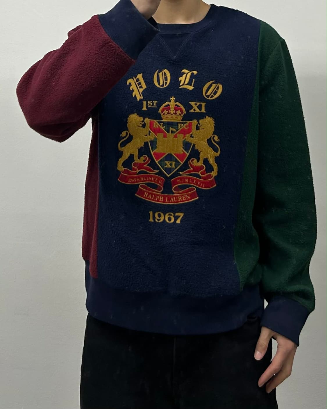 [L] 폴로 랄프로렌 엠브로이드 크레스트 플리스 스웻셔츠 맨투맨 상품이미지6