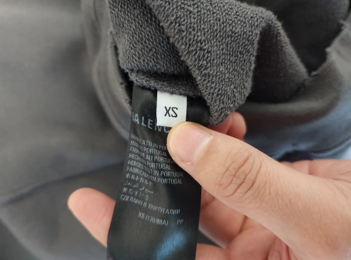 [xs] 발렌시아가 폴리티컬 캠페인 라지핏 후드 그레이 상품이미지3