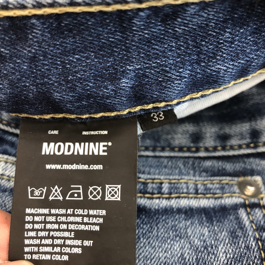 모드나인 CON7W 와이드 데님진 33 인치 상품이미지5