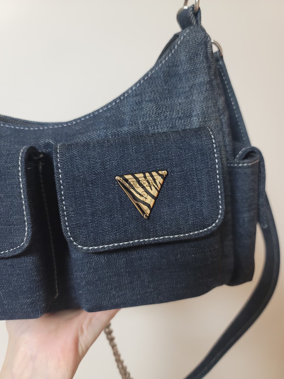 켈리즈 게스 금장 크로플 크로스백 숄더백 업사이클링 가방  상품이미지2