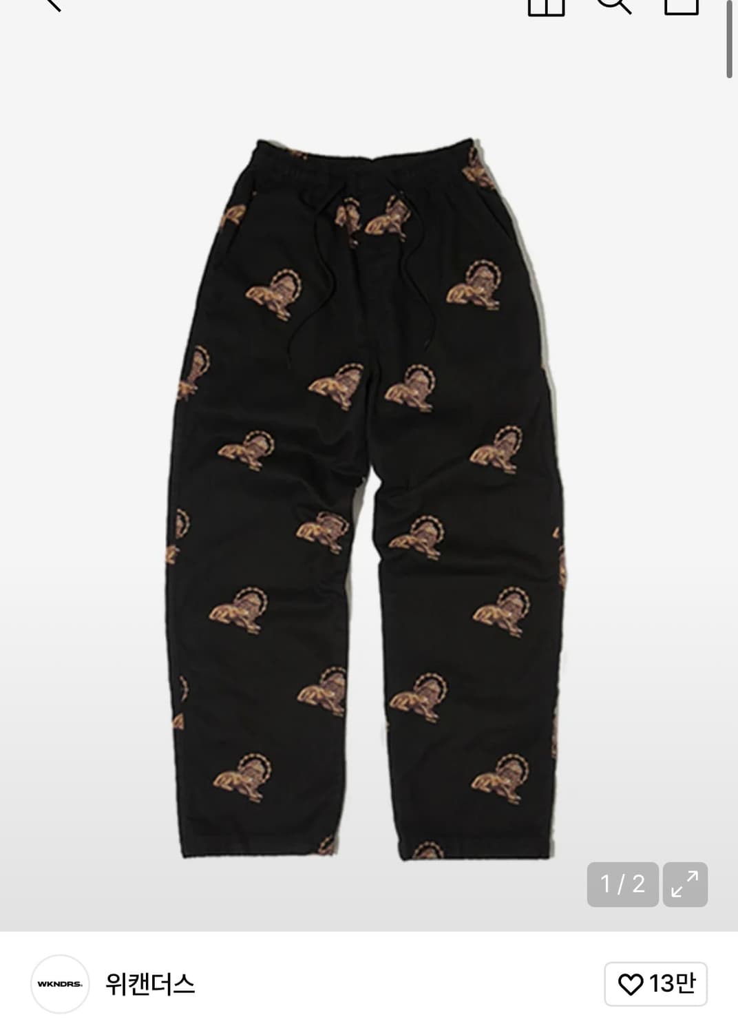 위캔더스 킹 팬츠 블랙 M 상품이미지1