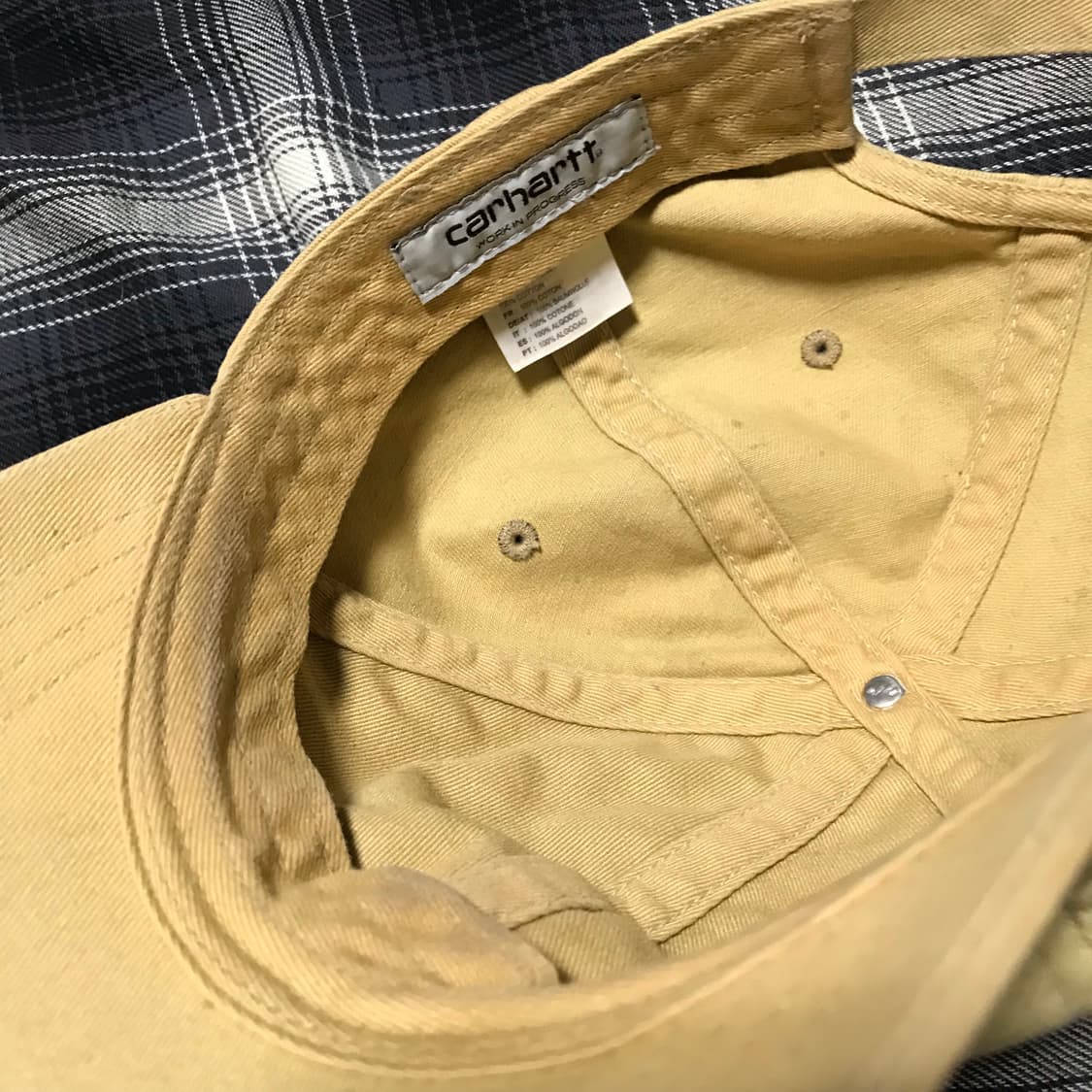 빈티지 칼하트 데저트 베이지 미니로고 볼캡 상품이미지4